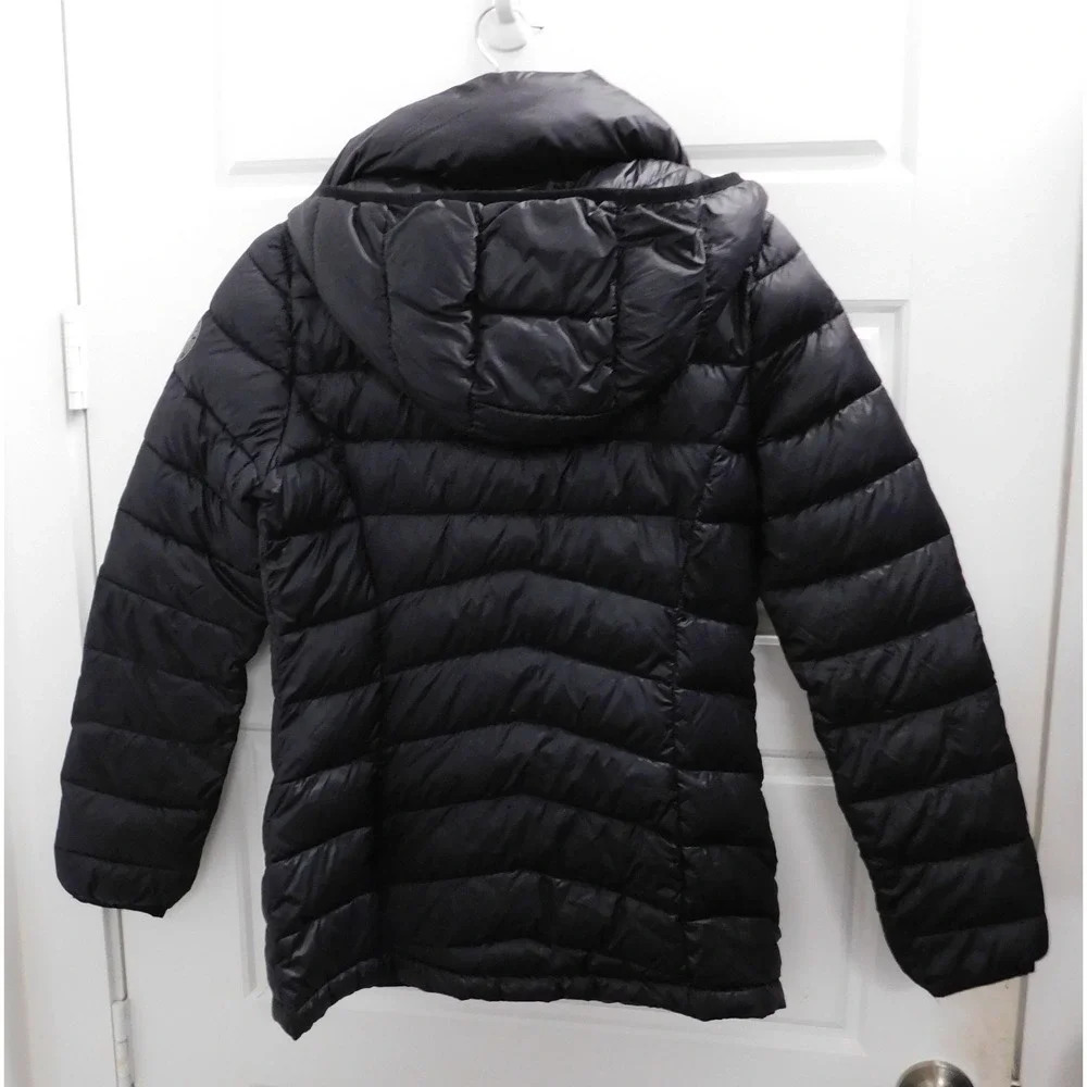 DKNY Black Premium Down‎ Hooded Jacket sz XS